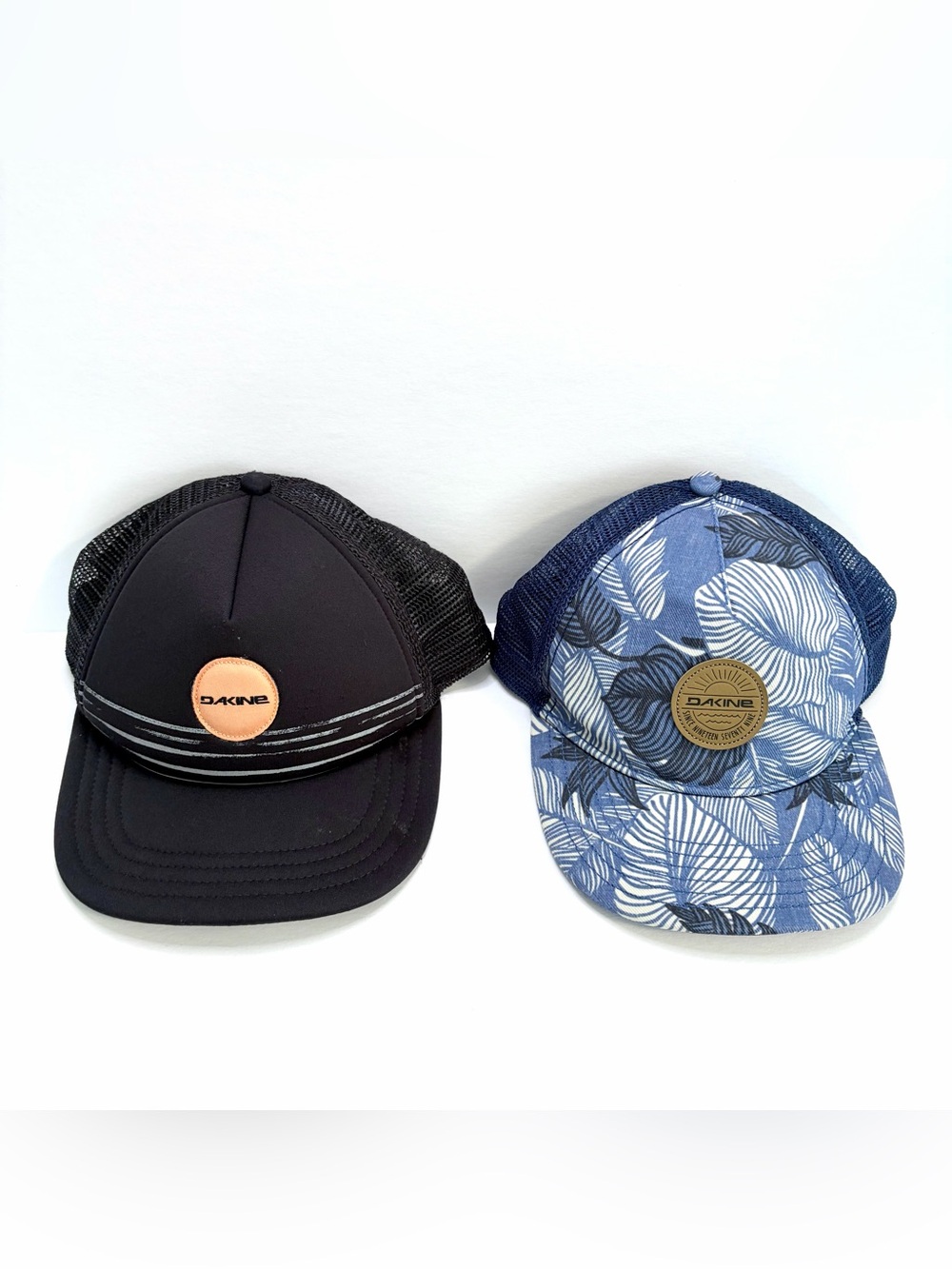 DaKine Mesh Snap Back Trucker Baseball Hat Cap Bundle One Size Black Blue